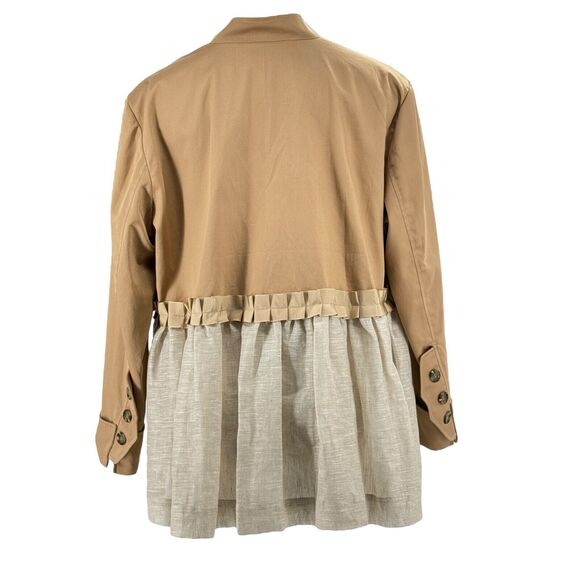 Ann Everett Women's Linen Emperor Jacket Classic Natural Layering Lagenlook OS - Picture 2 of 7